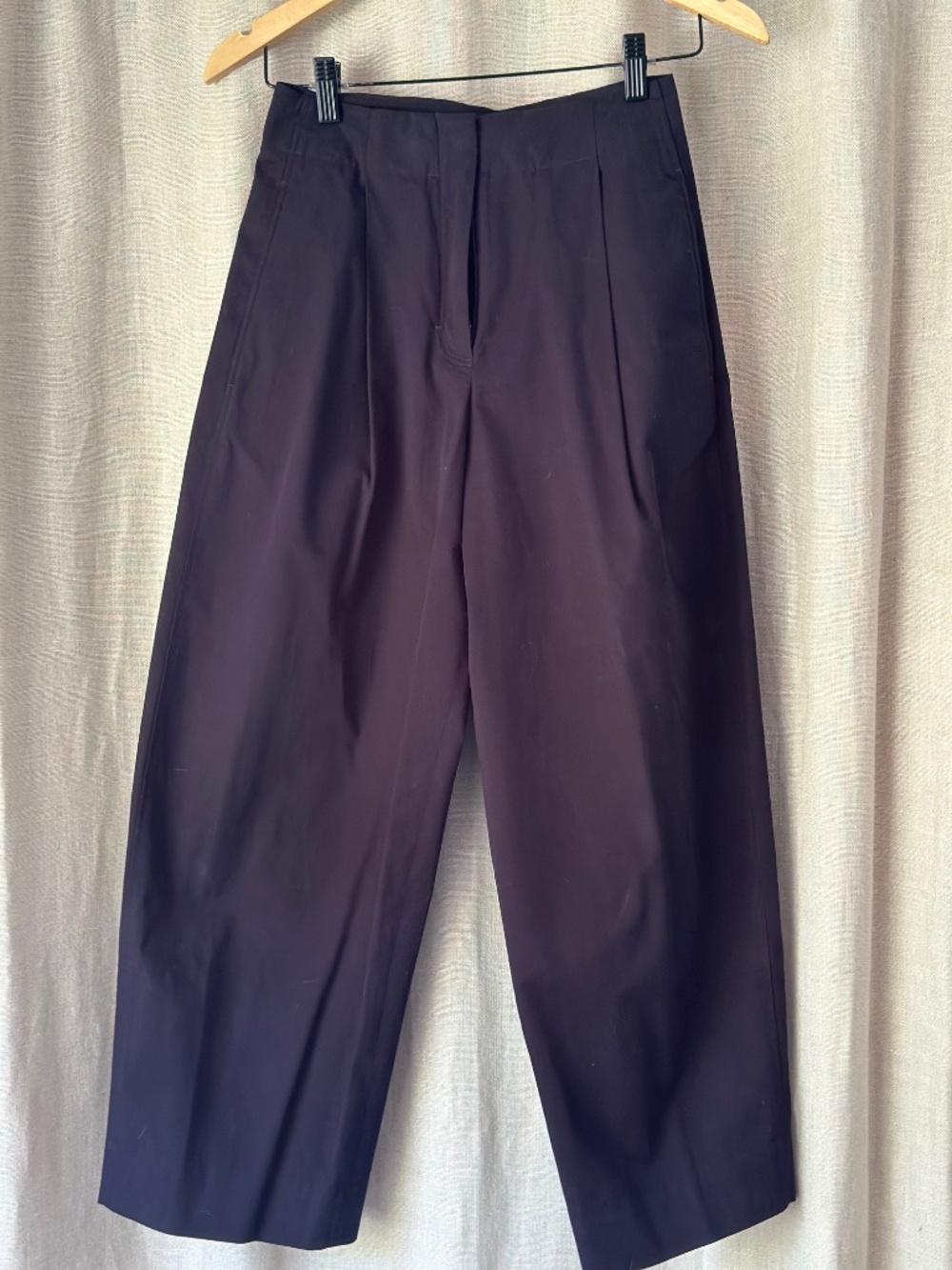 Beautiful Navy Blue COS Barrel Pants - Picture 2 of 5